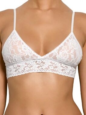 Forever 21 White Lace Racerback Bralette | Size Small